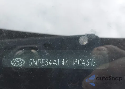 2019 Hyundai Sonata Limited/Sel/Sport z USA, uszkodzony, nr VIN 5NPE34AF4KH804315